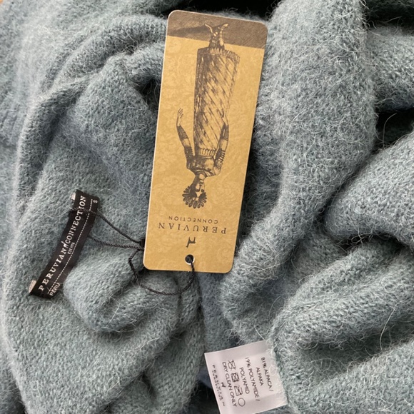 Peruvian Connection Sweater Alpaca Mock Neck Balie Ivy Green (S) NWT - Picture 5 of 6